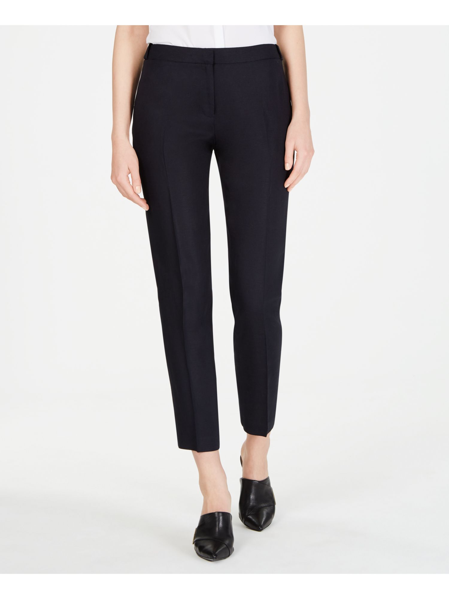 CALVIN KLEIN Womens Navy Cropped Pants Petites 6P